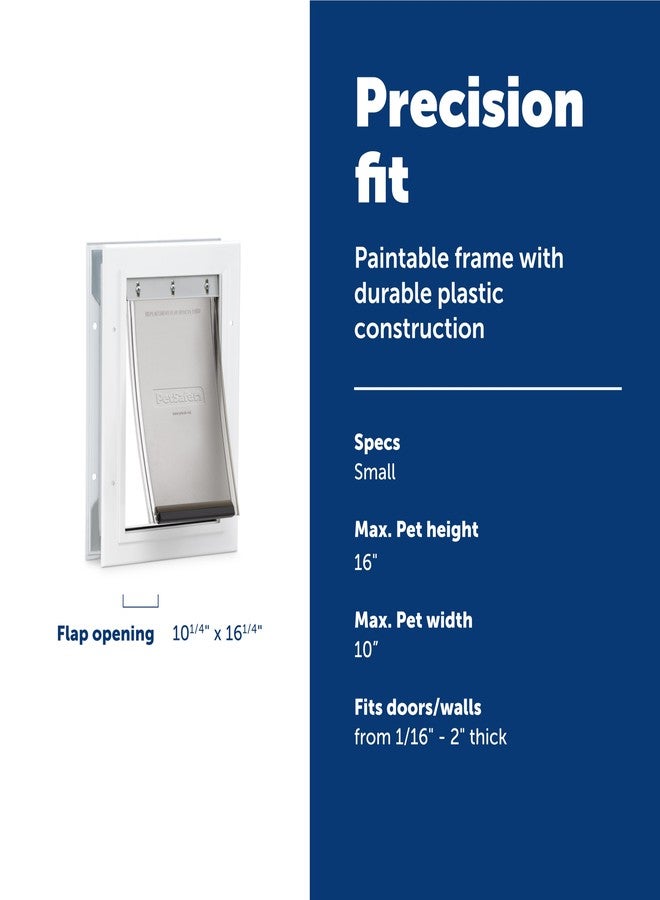 بيت سيف باب بلاستيكي للحيوانات الأليفة من بيت سيف - يتيح لحيوانك الأليف سهولة الوصول إلى الخارج - إطار بلاستيكي متين - إطار أبيض قابل للطلاء ليتناسب مع ديكور المنزل - لوحة إغلاق سهلة التركيب لمزيد من الأمان - تركيب بسيط يمكنك القيام به بنفسك - كبير - Image 4